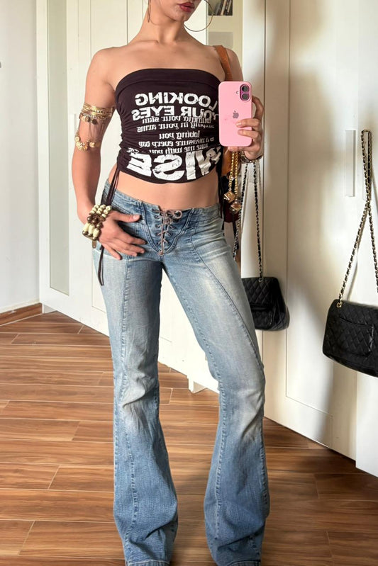 Take two 2000s low waist flared jeans