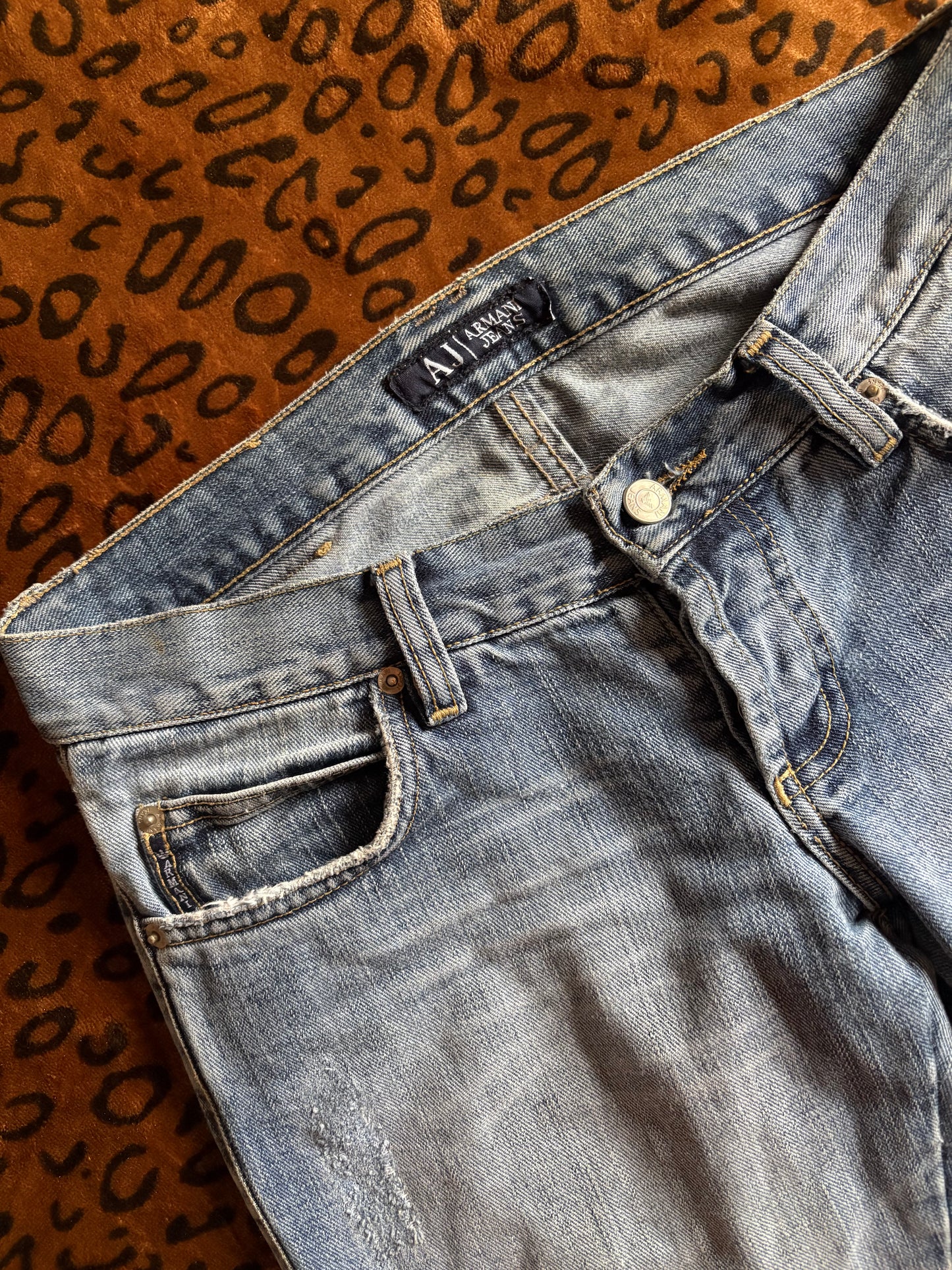 Armani Exchange 2000s low rise flared jeans