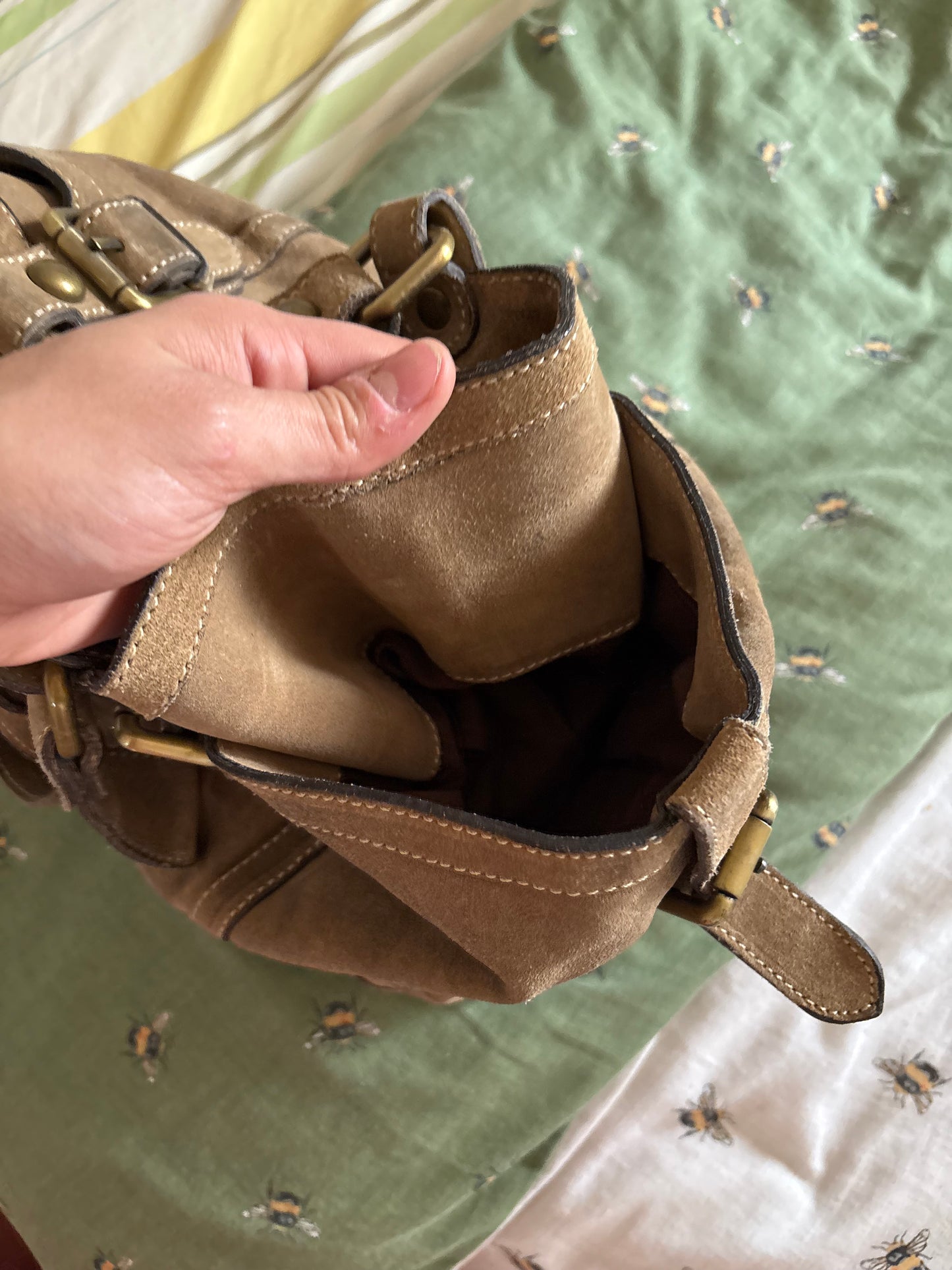 Massimo Dutti suede bag
