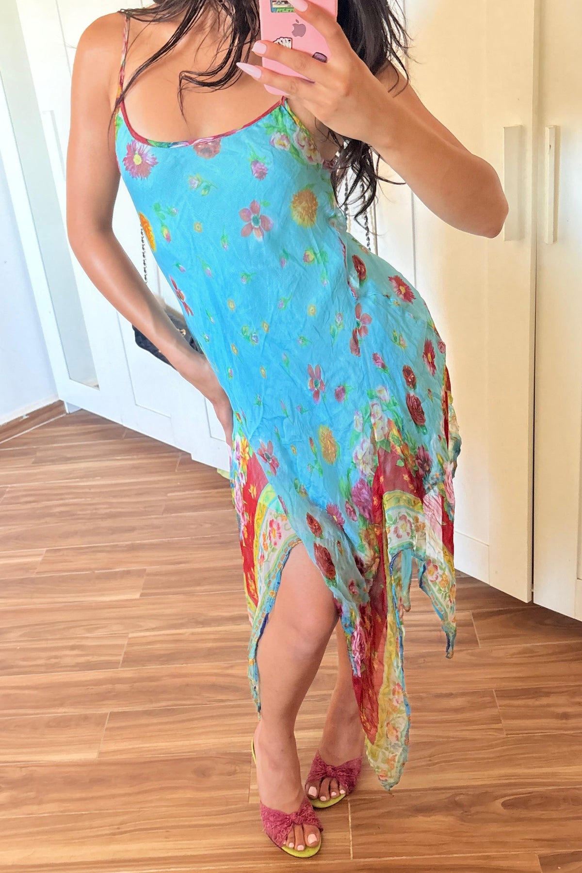Floral asymmetrical dress