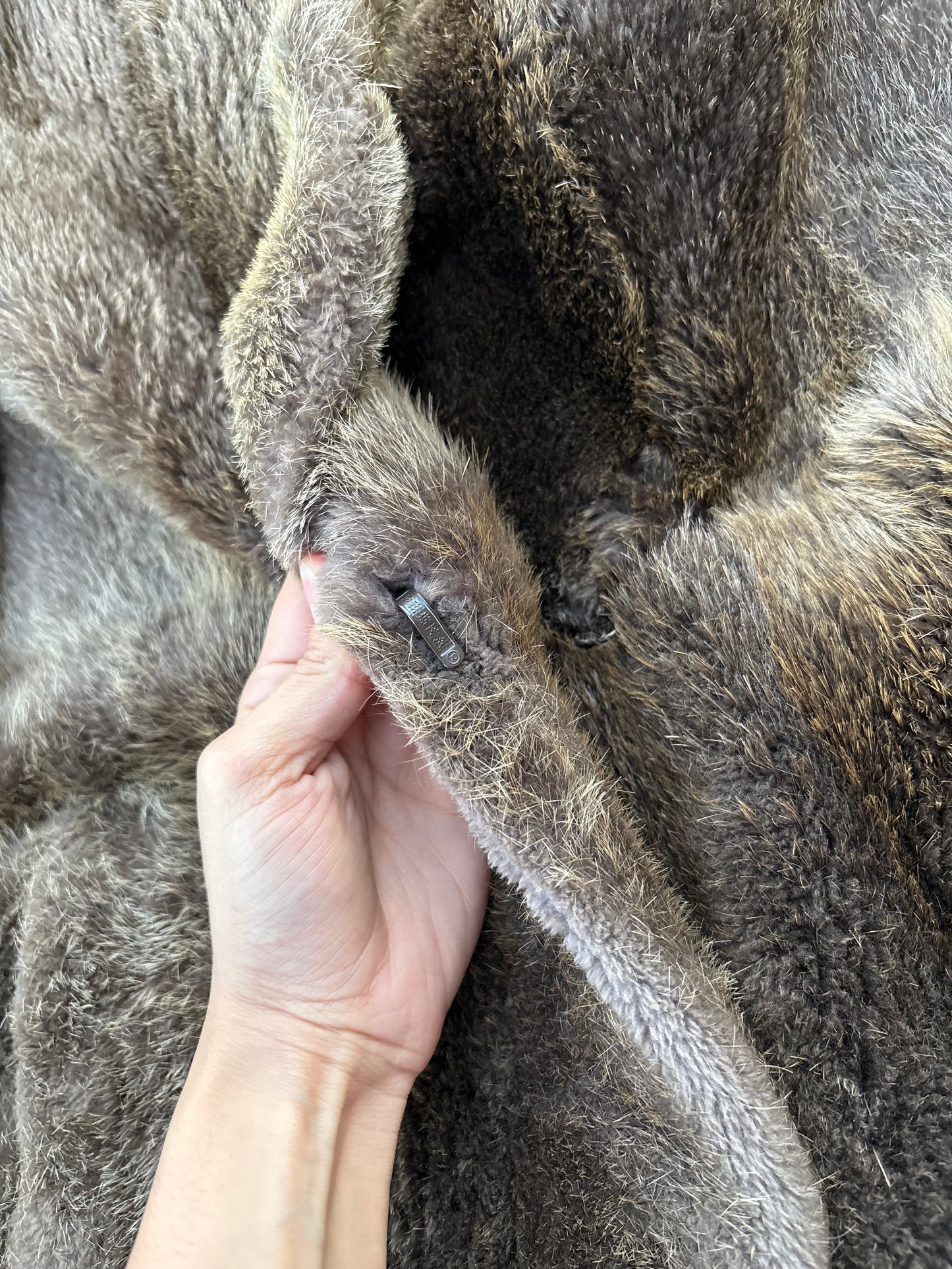 Real mini fur coat