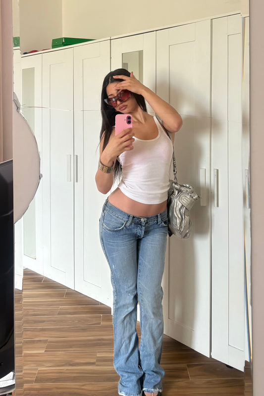Armani Exchange 2000s low rise flared jeans