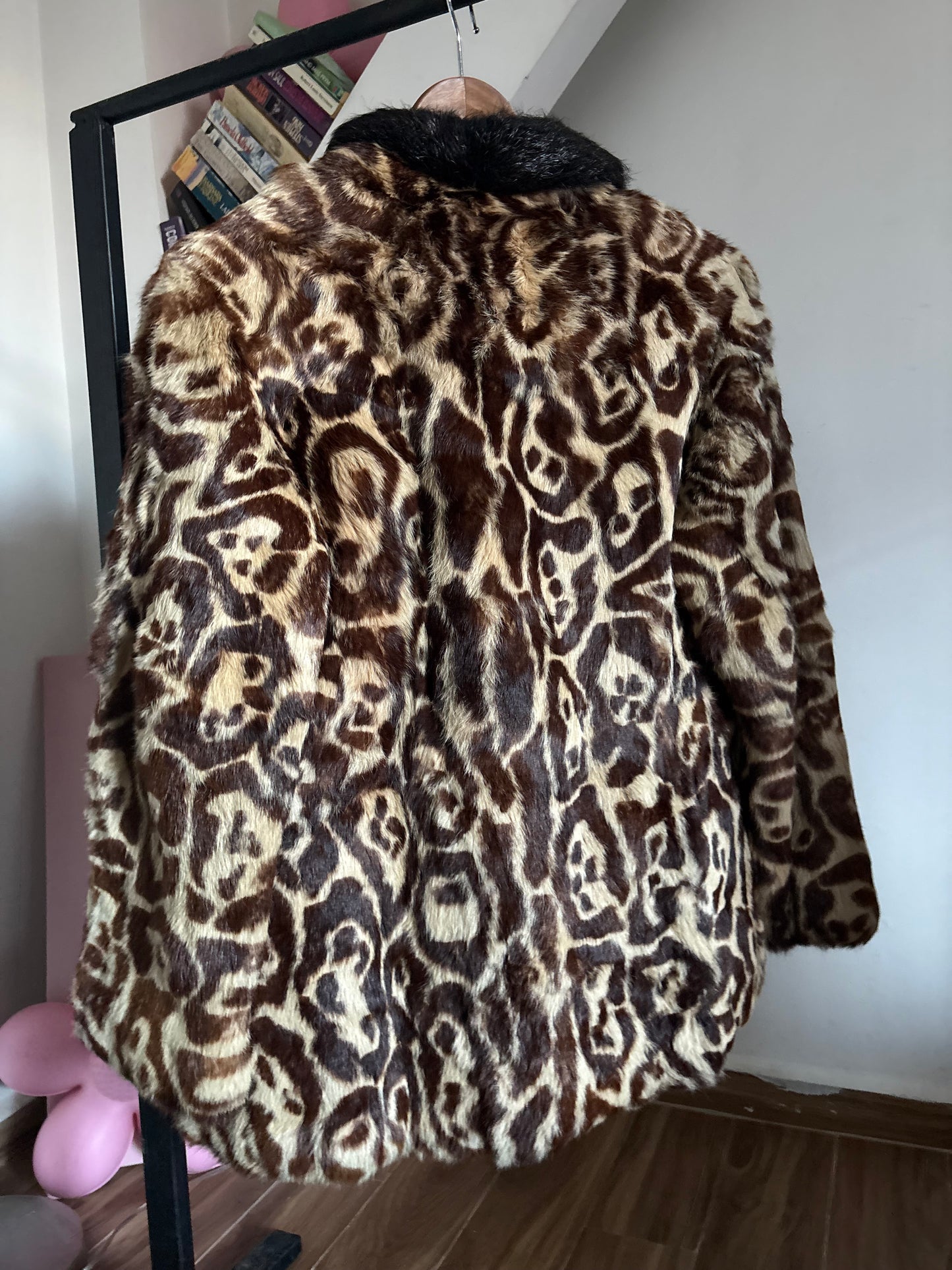 Real mini button up fur coat