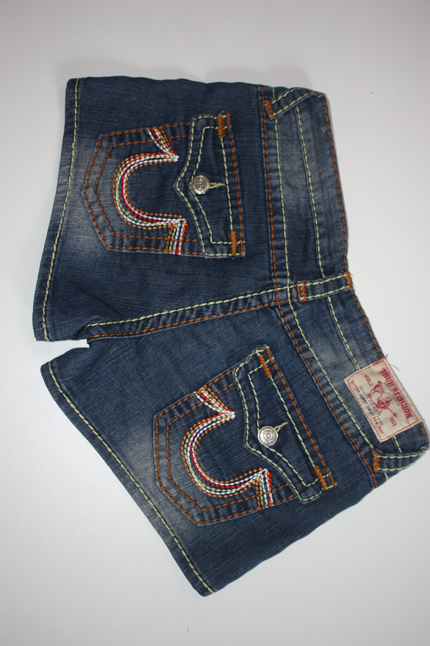 True Religion low rise denim shorts