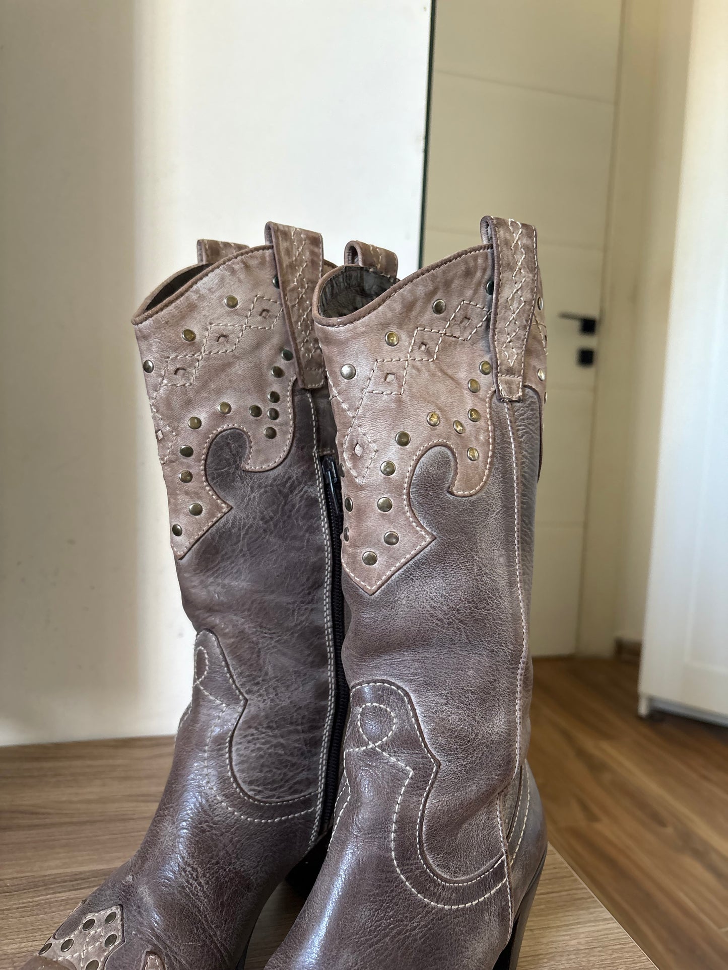 Vintage cowboy western studded boots