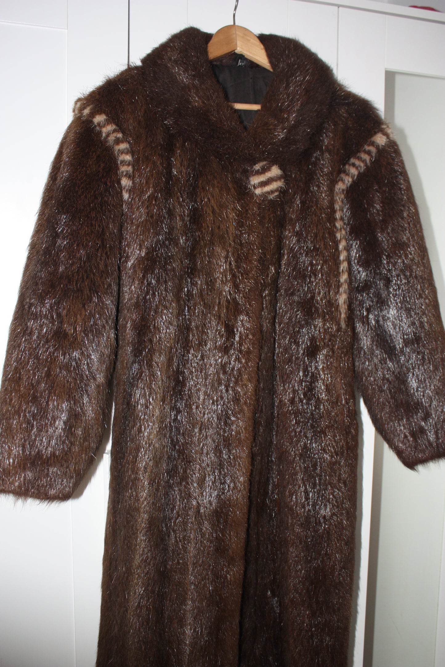 Real brown fur coat