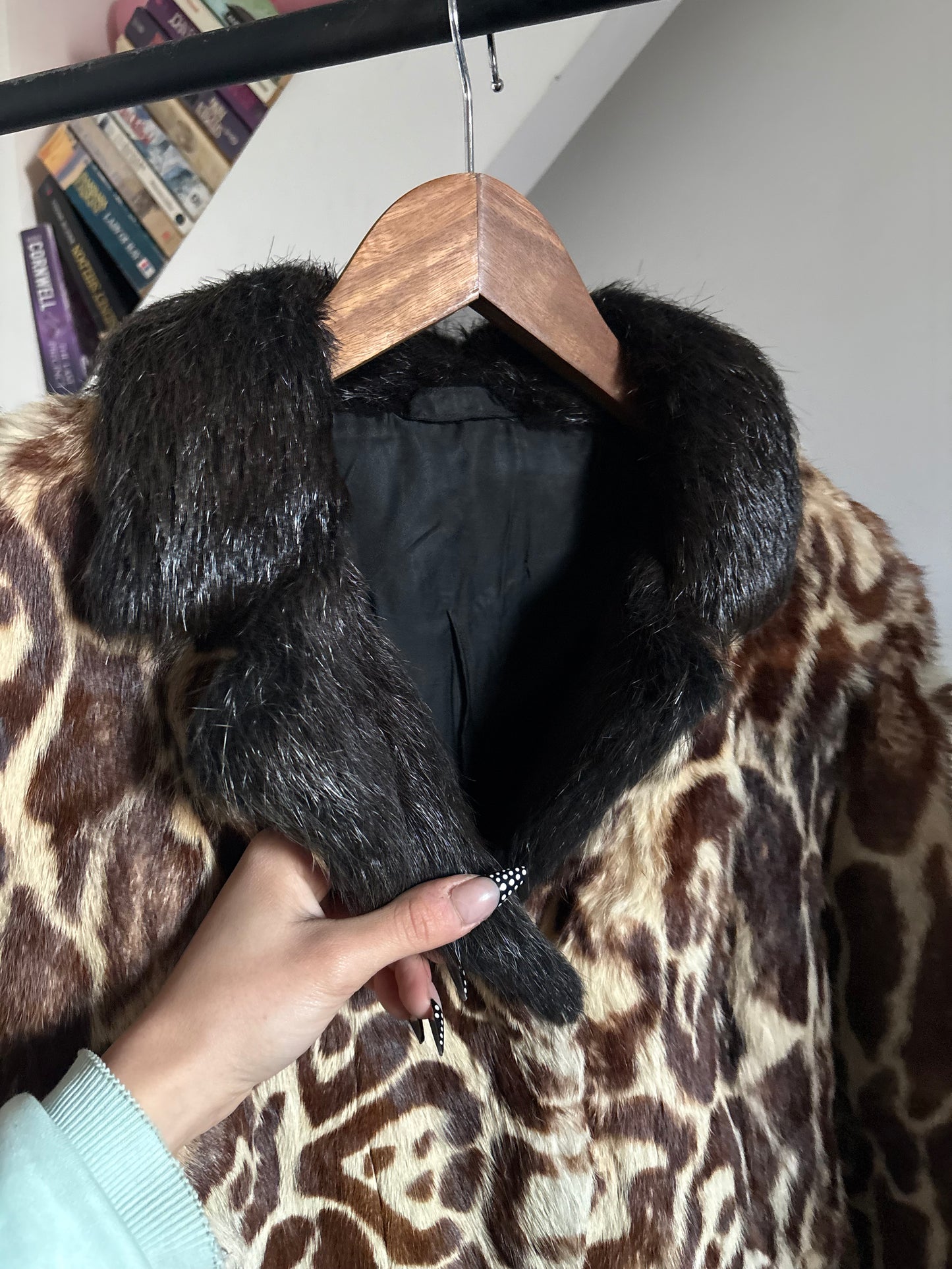 Real mini button up fur coat