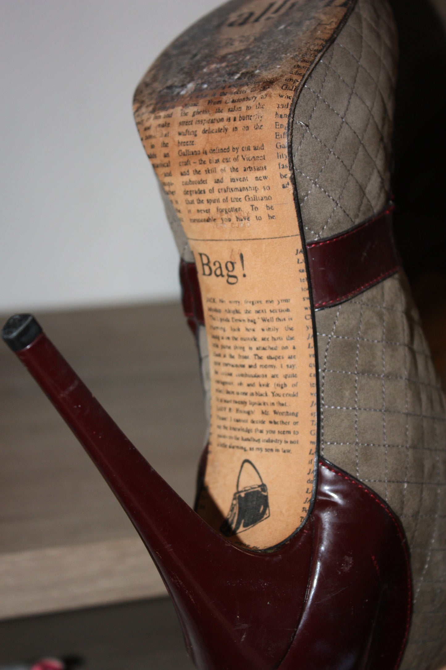 John Galliano 2012 pre fall newspaper undersoles punk boots