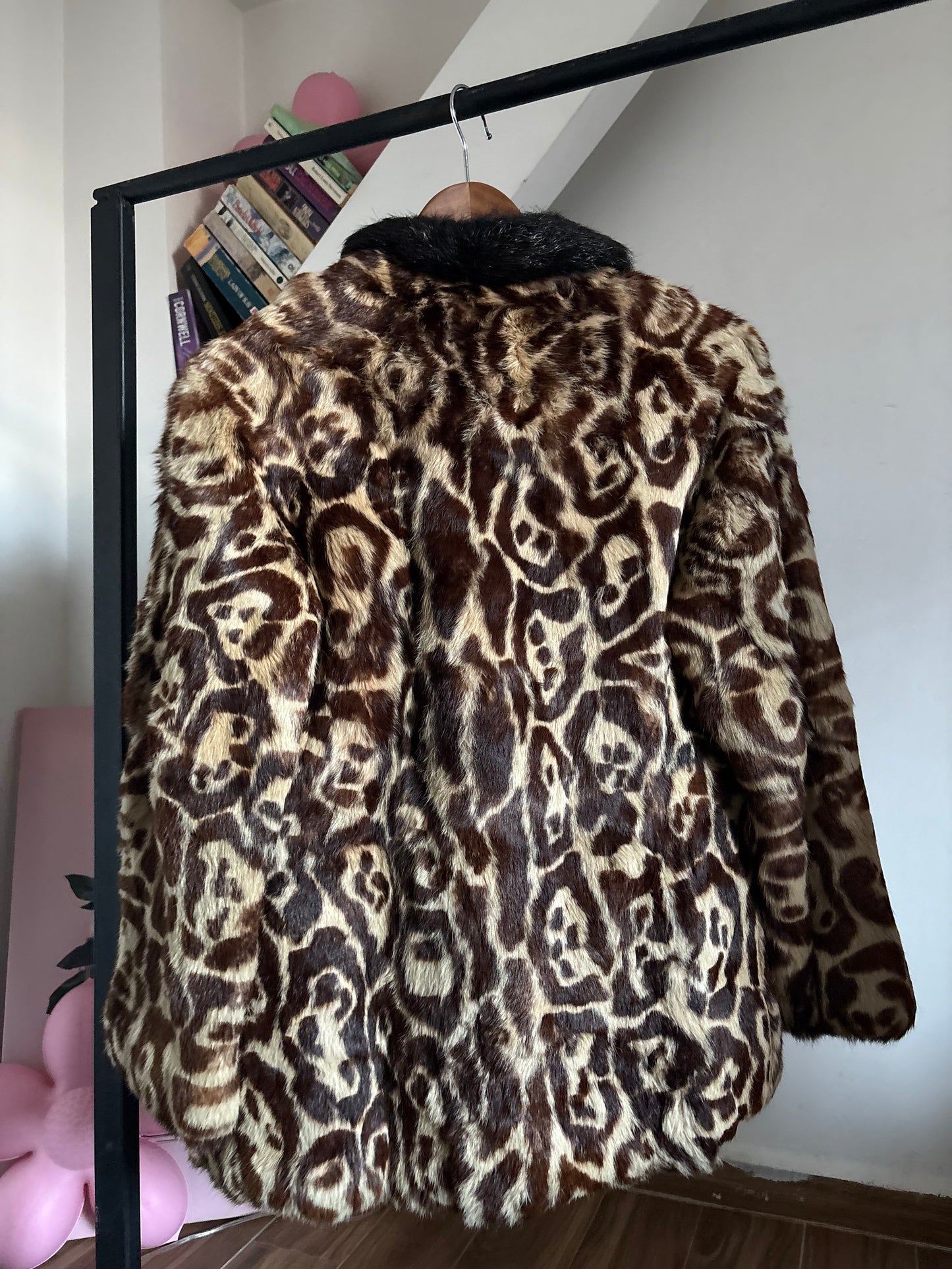 Real mini button up fur coat
