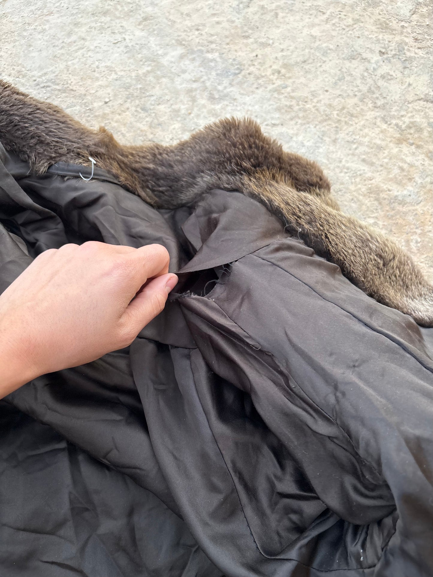 Real mini fur coat