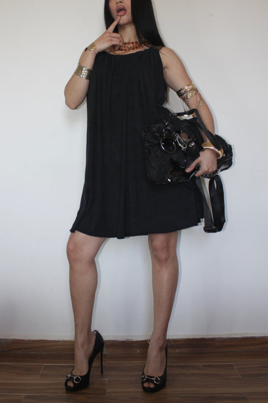 Studded straps loose dress