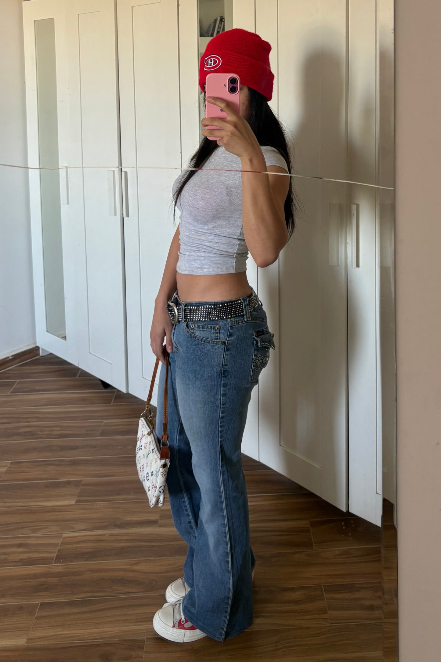 2000s low waist flared jeans