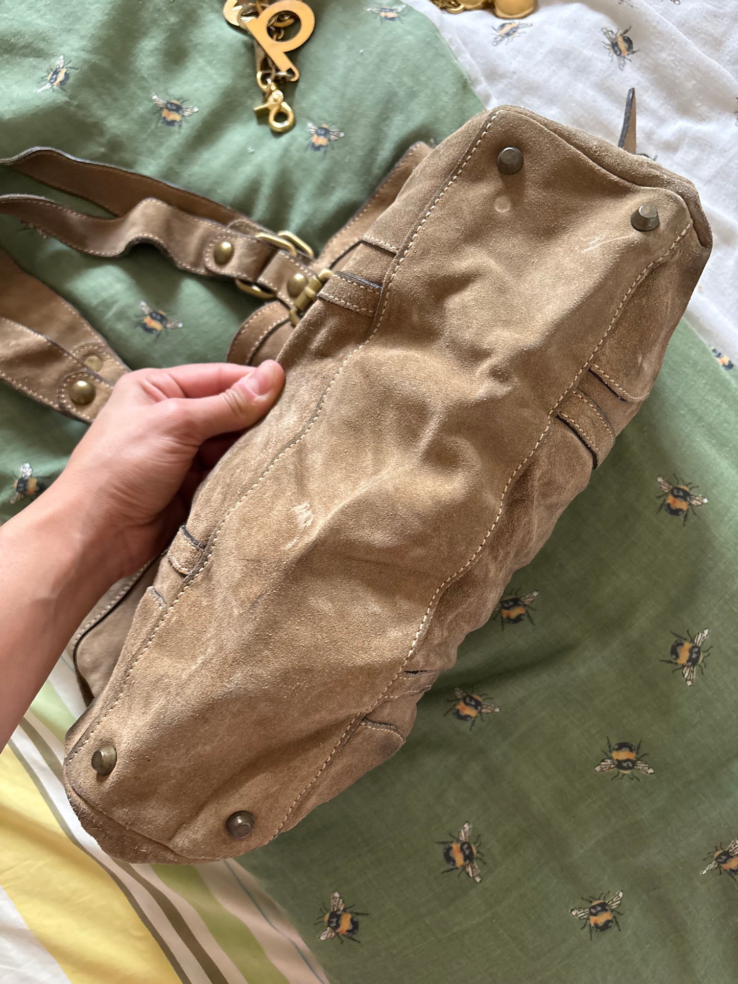 Massimo Dutti suede bag
