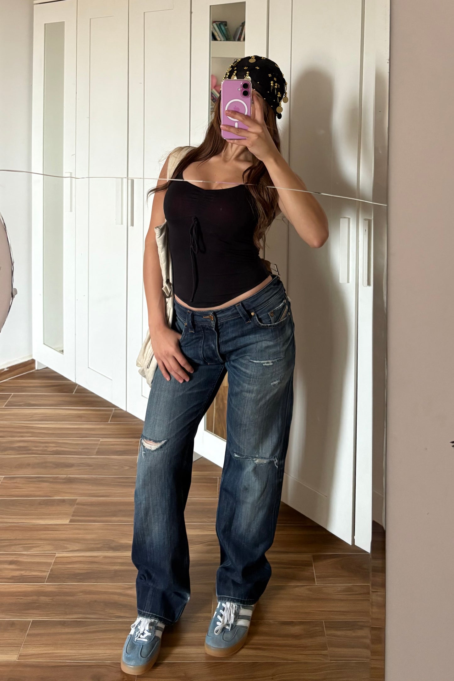Diesel navy mid waist jeans