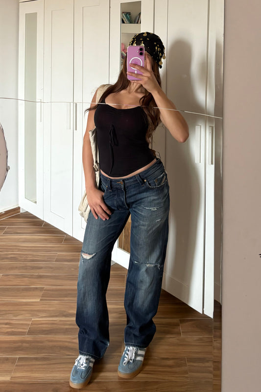 Diesel navy mid waist jeans