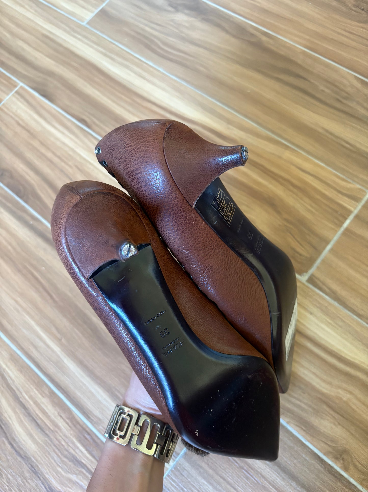 Prada leather heel