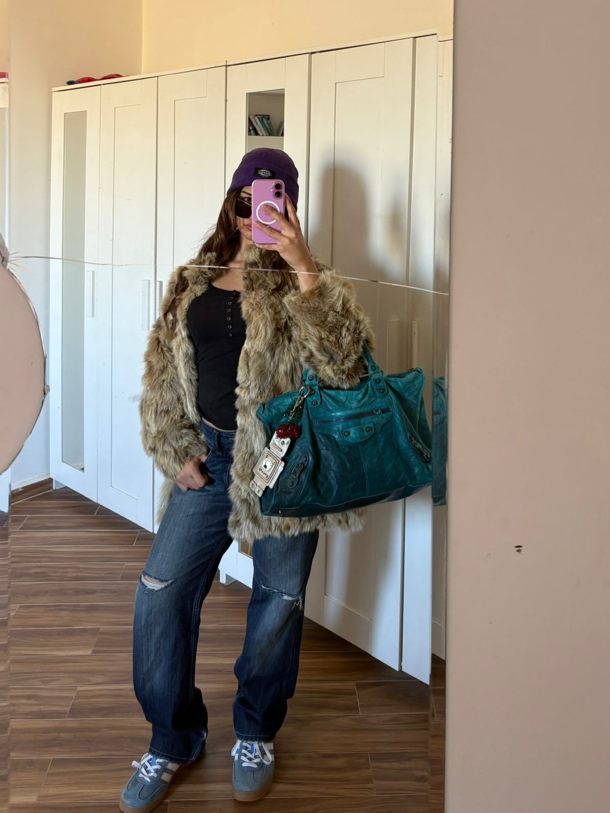 Mini fur coat