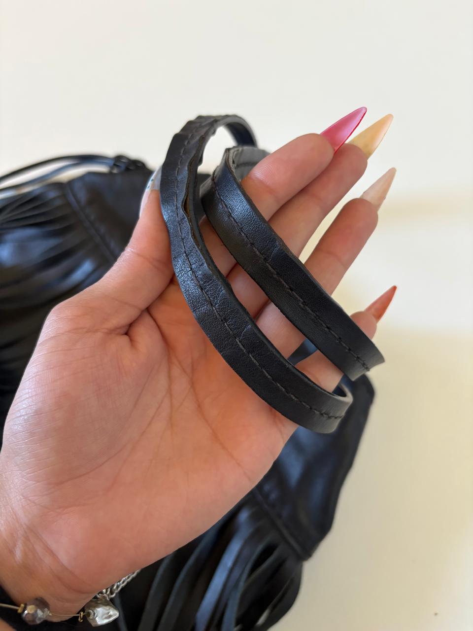 Miu Miu leather fringe bag