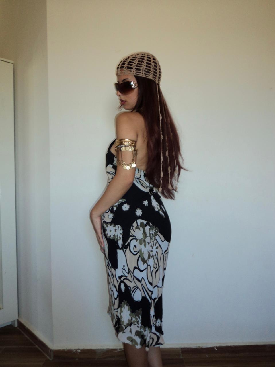 Ange 2000s halter floral dress