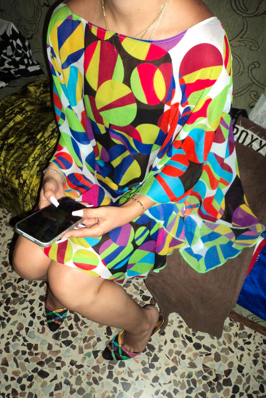 Vintage colorful  dress