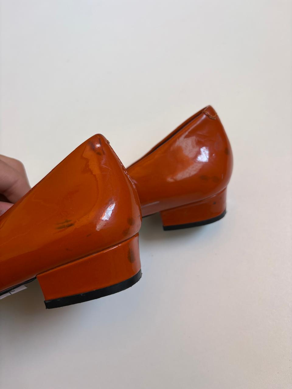 Staccato patent leather flats