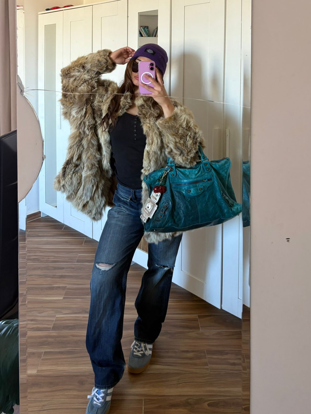 Mini fur coat