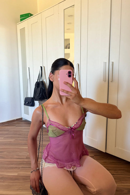 2000s lace cami top