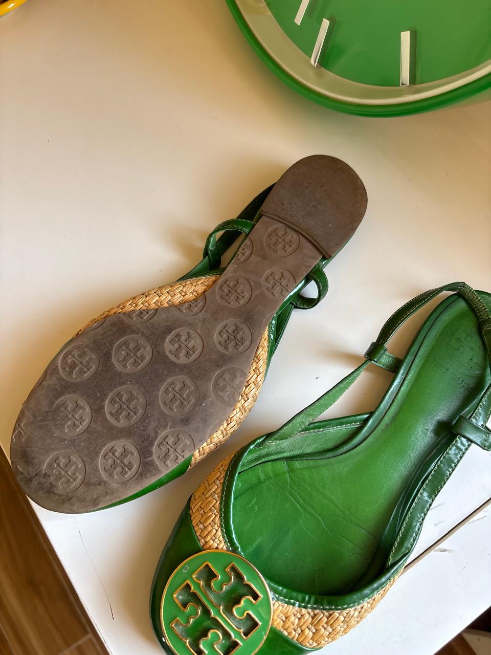 Tory Burch leather slingback flats