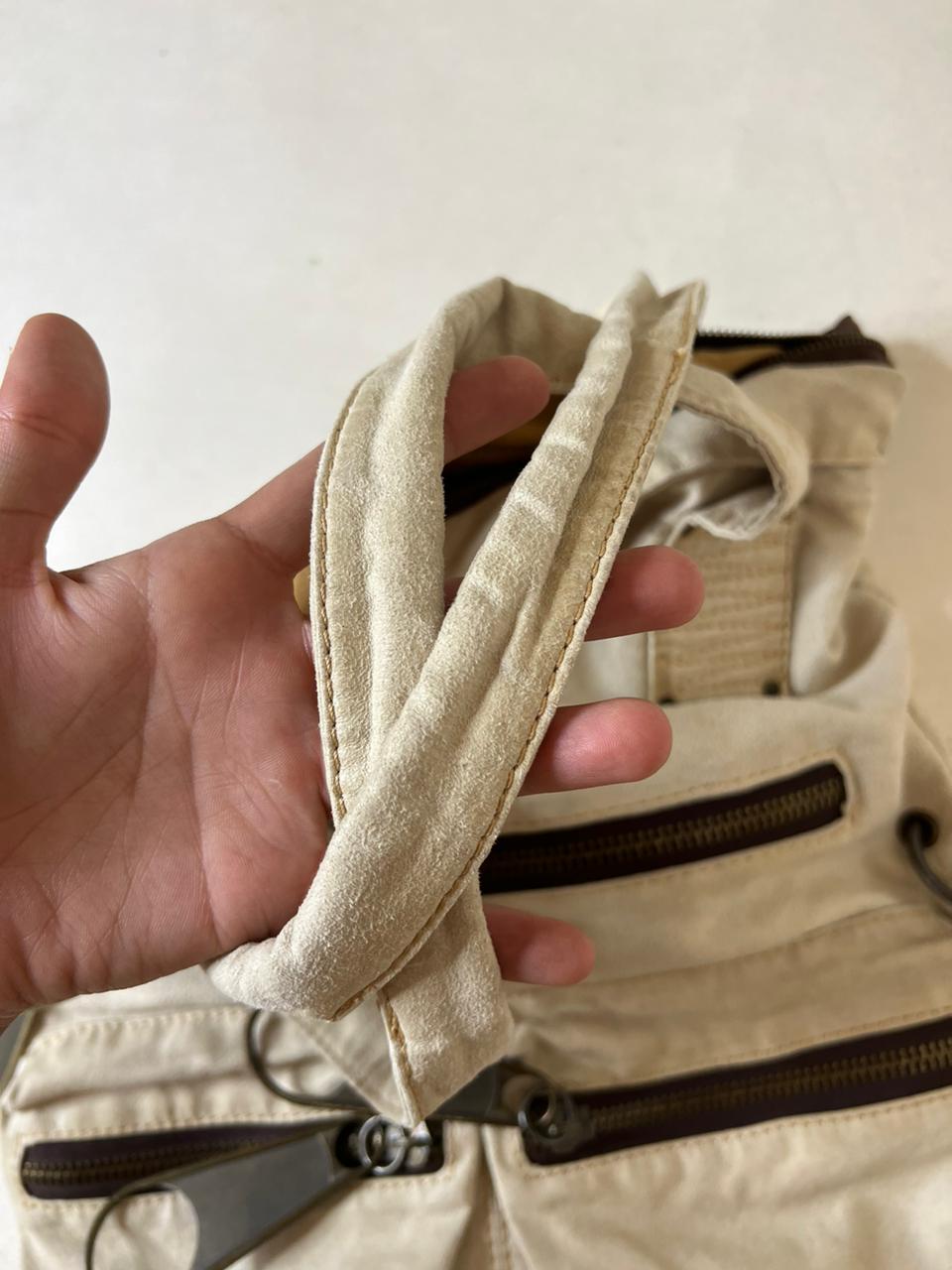 Suede big zippers shoulder/hand bagg