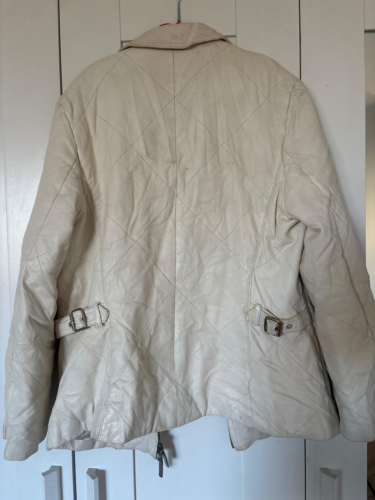 Burberry leather zip up jacket