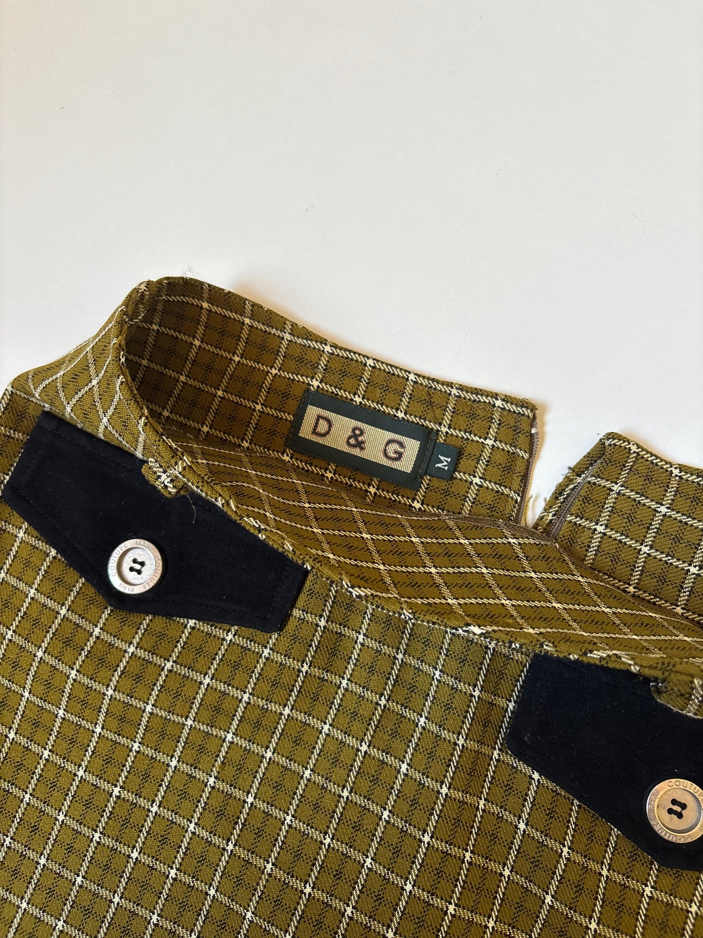 D&g Couture plaid skirt