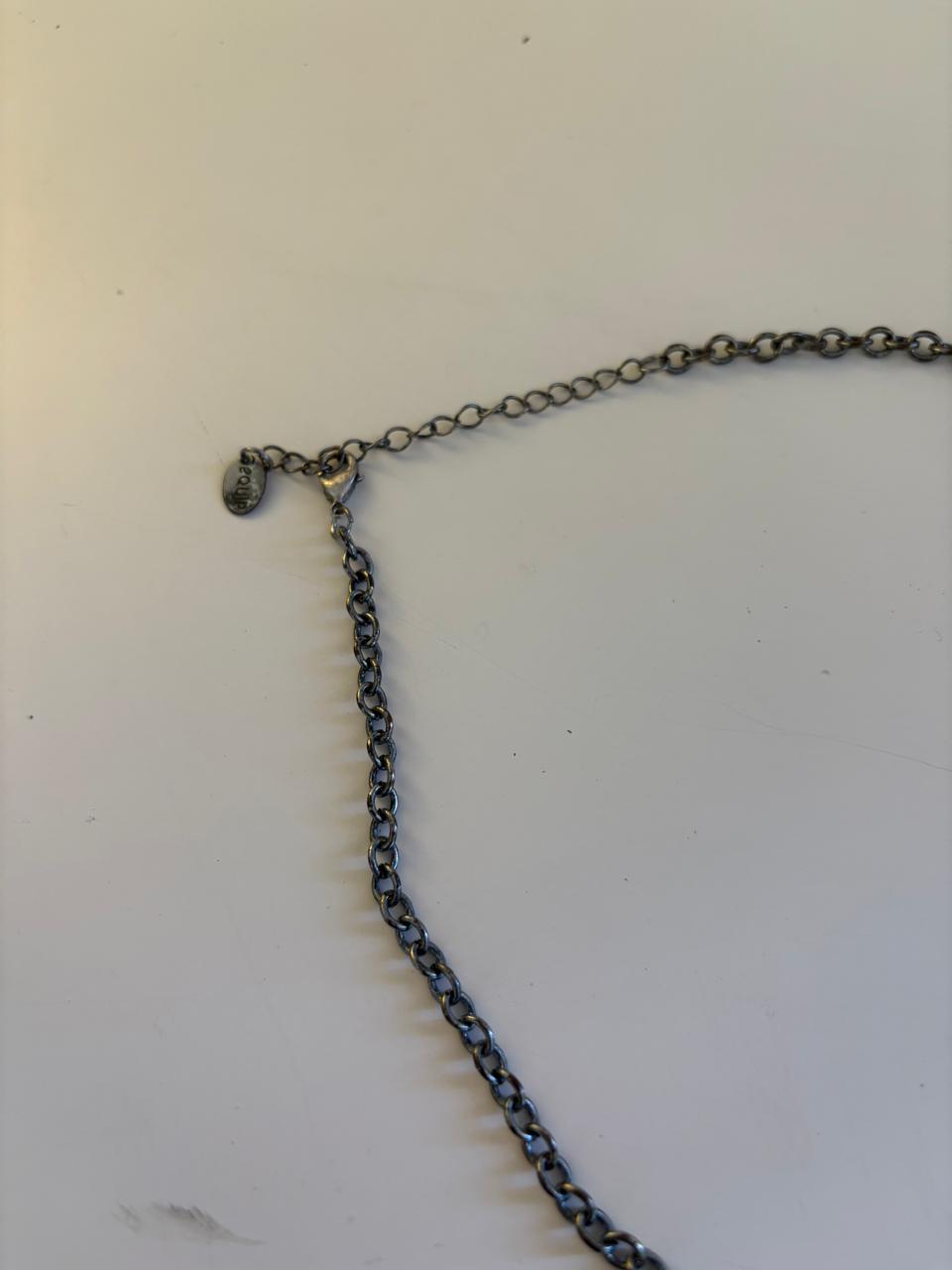 Turquoise silver collar necklace