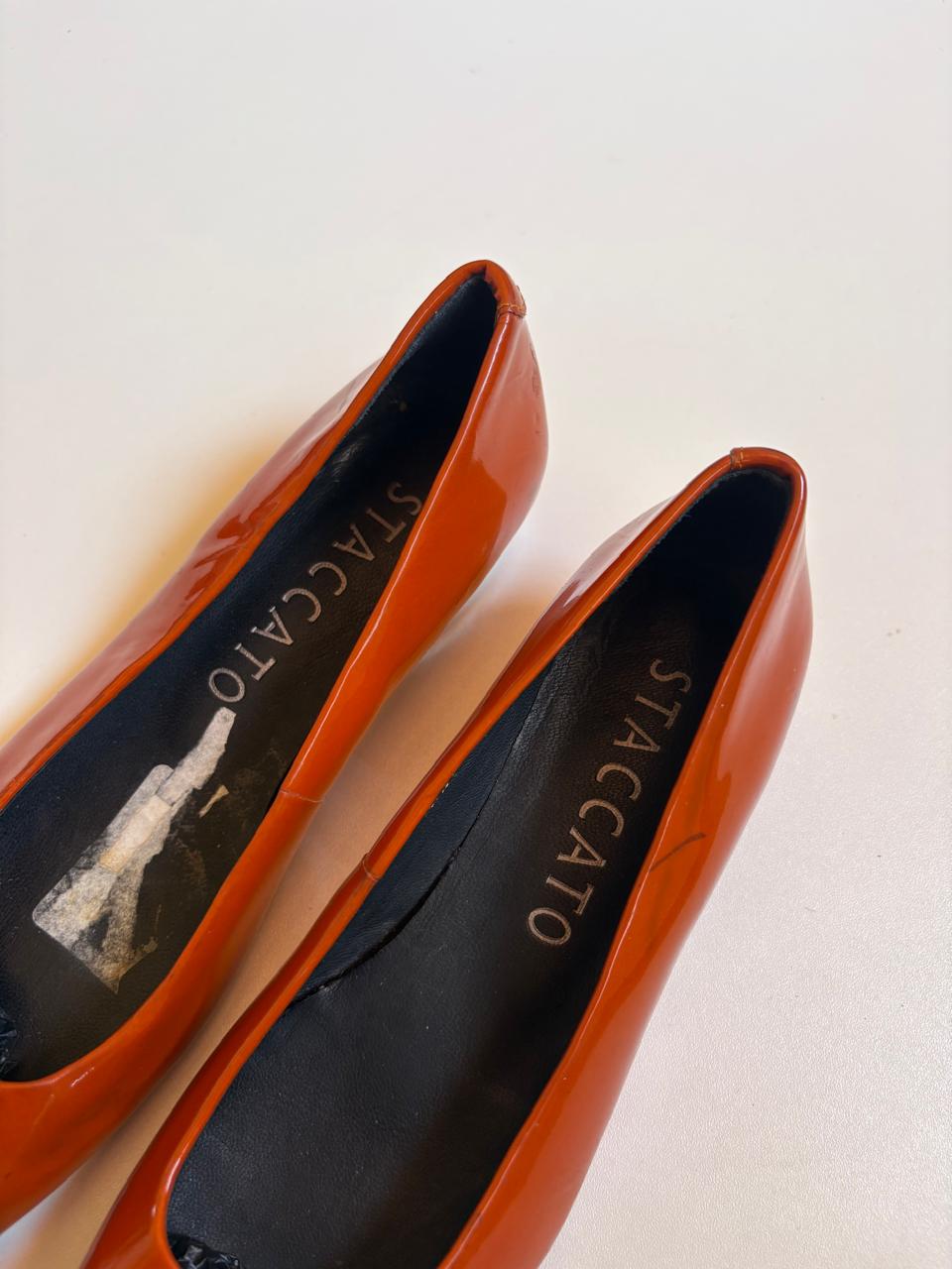 Staccato patent leather flats
