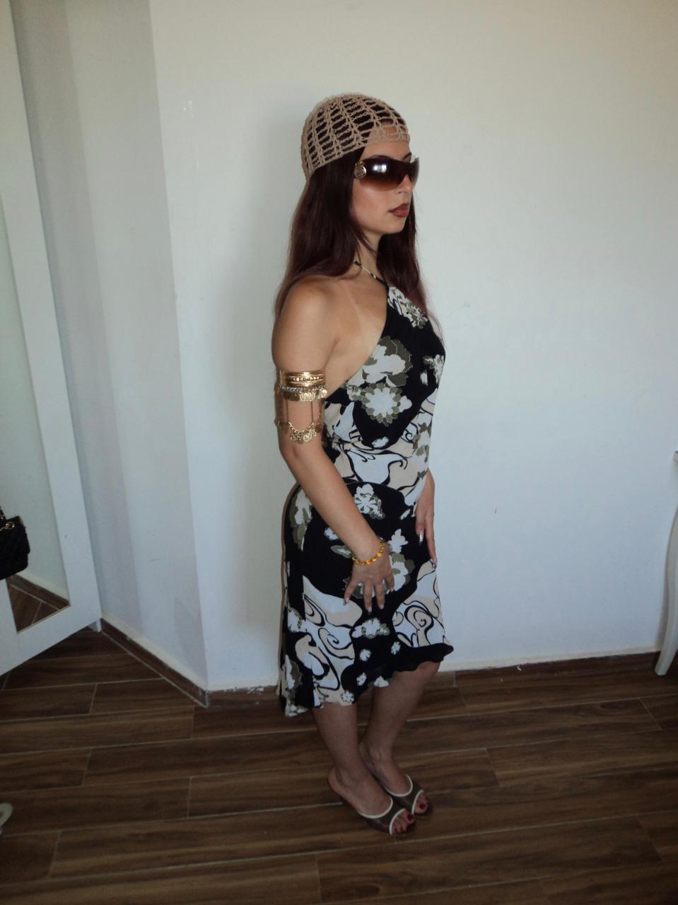 Ange 2000s halter floral dress