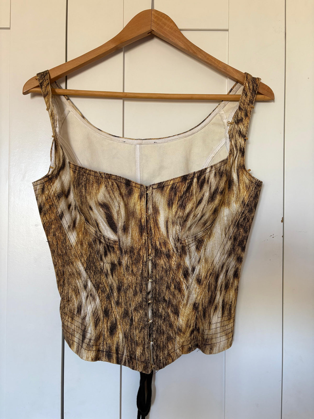 Roberto Cavalli 2000s leopard bustier top