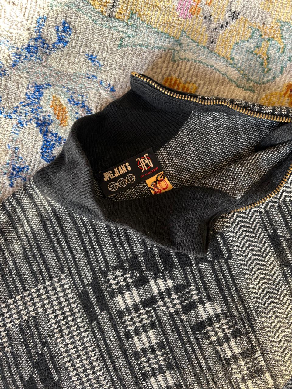 Jean Paul Gaultier vintage wool knit logo sweater