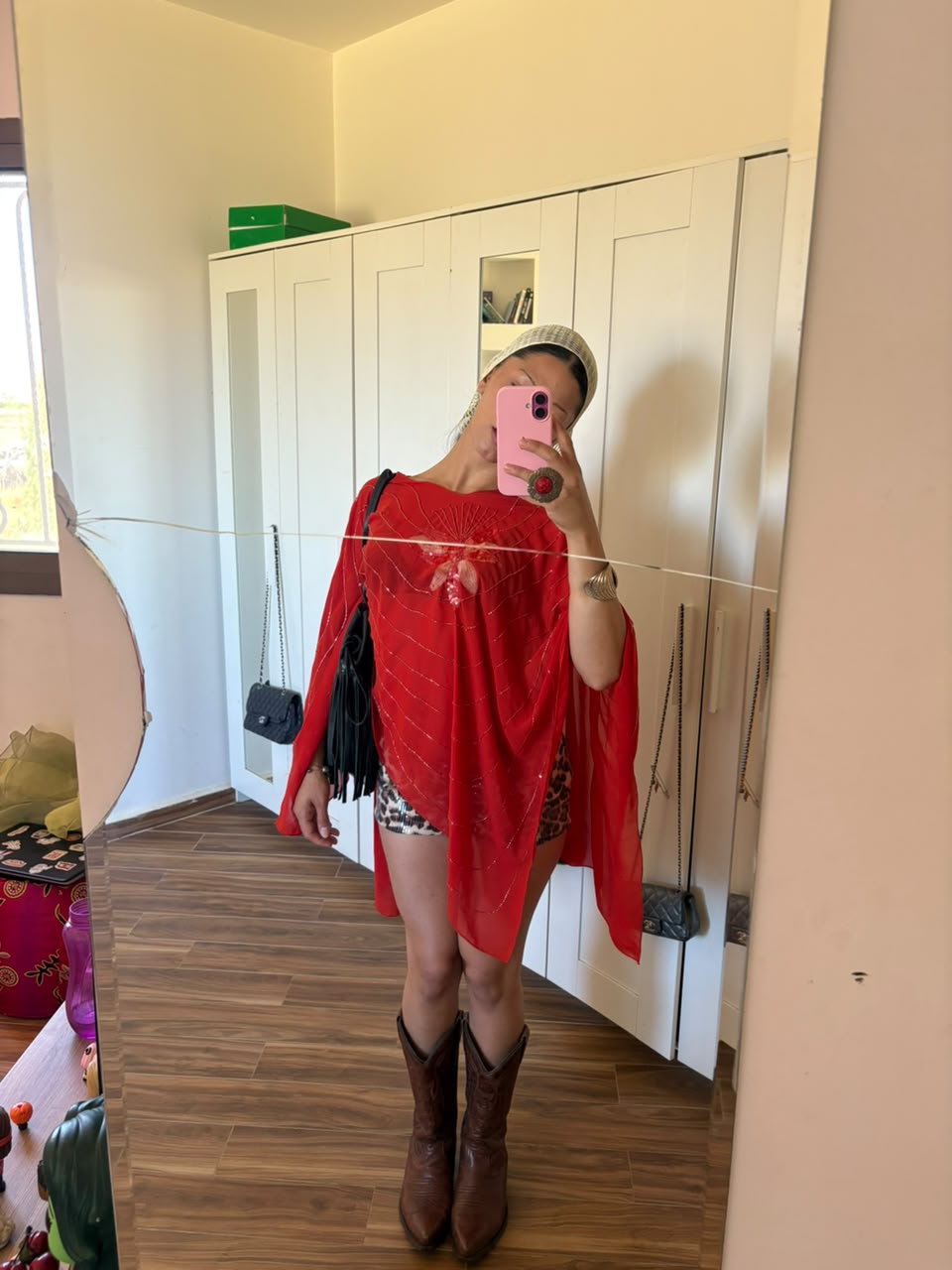 2000s chiffon sequin embellishment poncho top